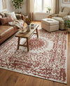 Patio Heritage Collection Area Rug -  Lafayette (Rust Red) Rectangle Rust Red  lifestyle 11