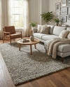 Wellington Luxe Shag Collection Area Rug - Kapiti Rectangle Salt and Pepper  lifestyle 9