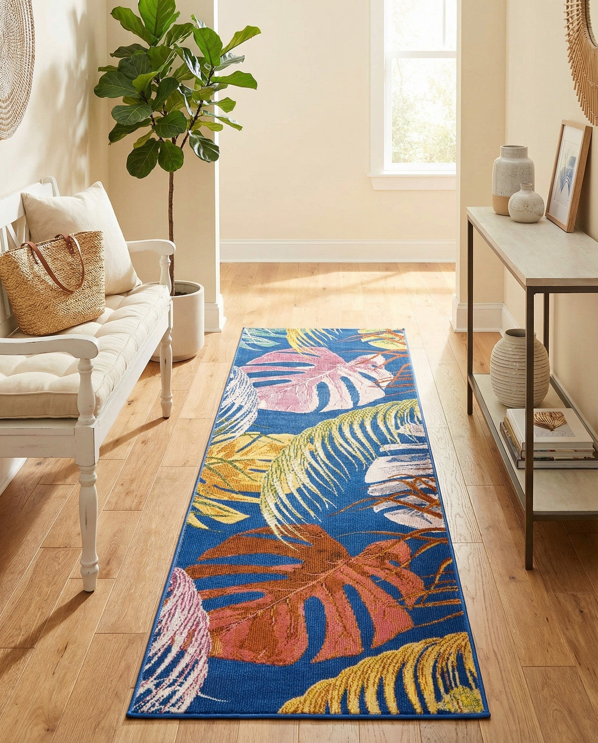 Meadow Breeze Collection Area Rug -  Clover Runner Multi  lifestyle 90
