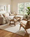 Solid Shag Seaside Collection Area Rug - Azure Cove (Ivory) Rectangle Ivory  lifestyle 9