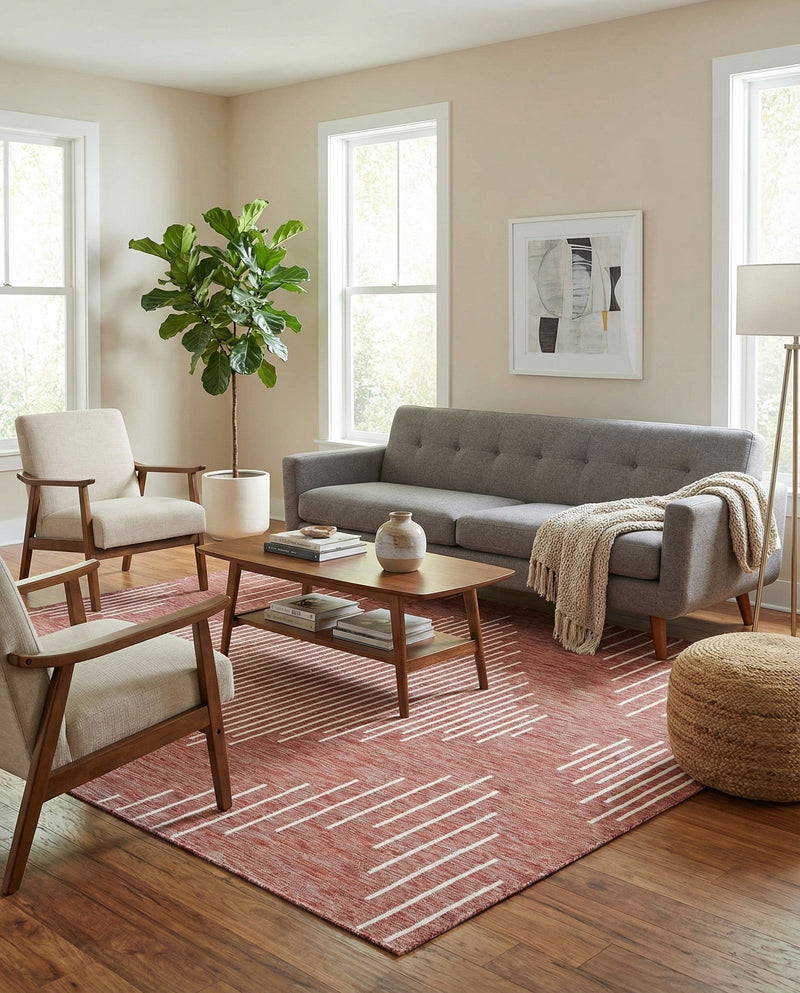 Urban Terrace Collection Area Rug -  Chelsea (Rust Red) Rectangle Rust Red  lifestyle 10