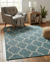 Savannah Pergola Collection Area Rug - Arbor (Teal) Rectangle Teal  lifestyle 13