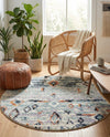 Tangier Treasures Collection Area Rug - Casablanca Round Light Blue  lifestyle 54
