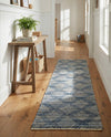 Thar Cotton Collection Area Rug - Pune Runner Denim blue  lifestyle 36