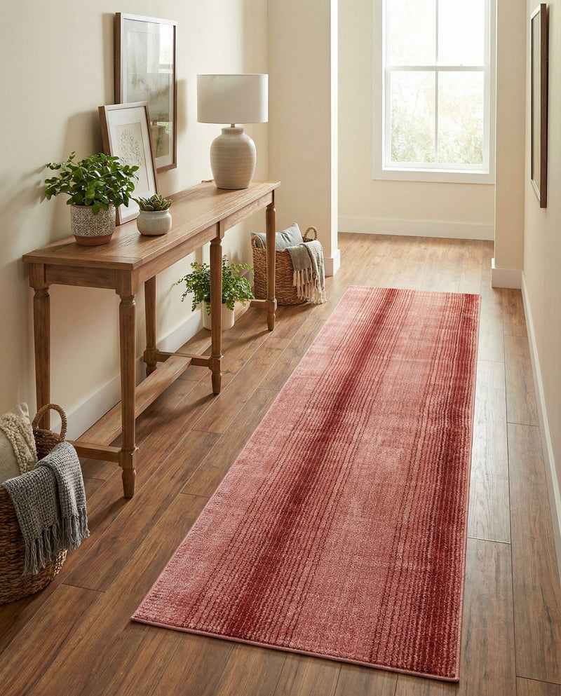Jewel Oasis Collection Area Rug - Sapphire (Rusty Pink Rose) Runner Rusty Pink Rose  lifestyle 40