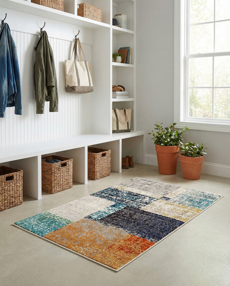 Colorburst Oasis Collection Area Rug - Palette Rectangle Multi  lifestyle 4
