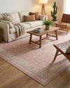 Tribal Terrace Treasures Collection Area Rug -  Incan Isle (Pink) Square Pink  lifestyle 57