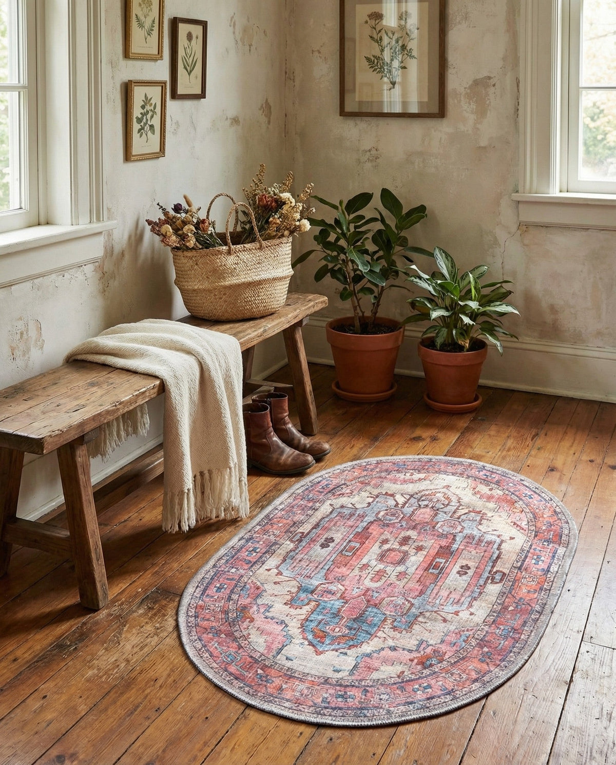 Zahara Oasis Collection Area Rug - Sahara Oval Beige  lifestyle 131