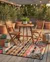 Outdoor Marrakesh Collection Area Rug -  Agadir Rectangle Multi Black  lifestyle 27