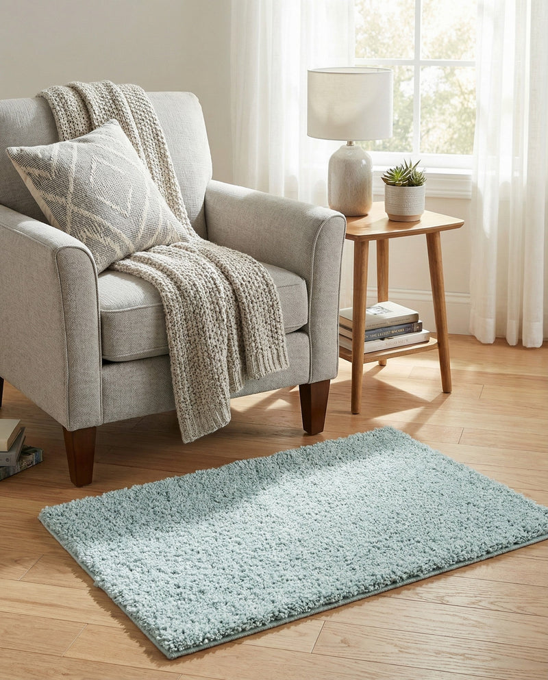 Cozy Comfort Shag Collection Area Rug - Haven (Sage Green) Rectangle Sage Green  lifestyle 12