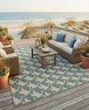 Seaside Haven Rugs Collection Area Rug -  Pelican Rectangle Stone Blue  lifestyle 7