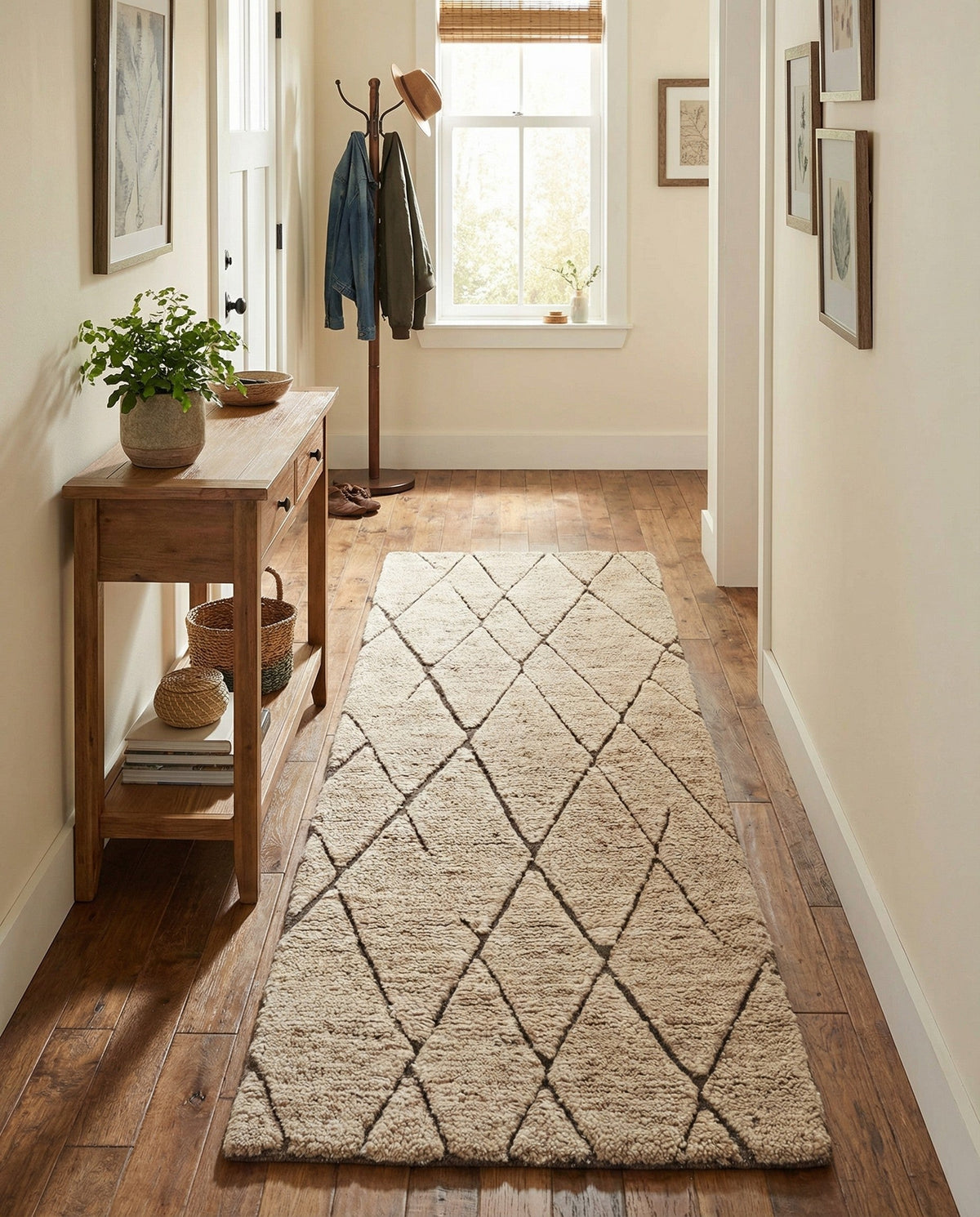 Sahara Berber Wool Collection Area Rug - Marrakesh Runner Camel Brown  lifestyle 118