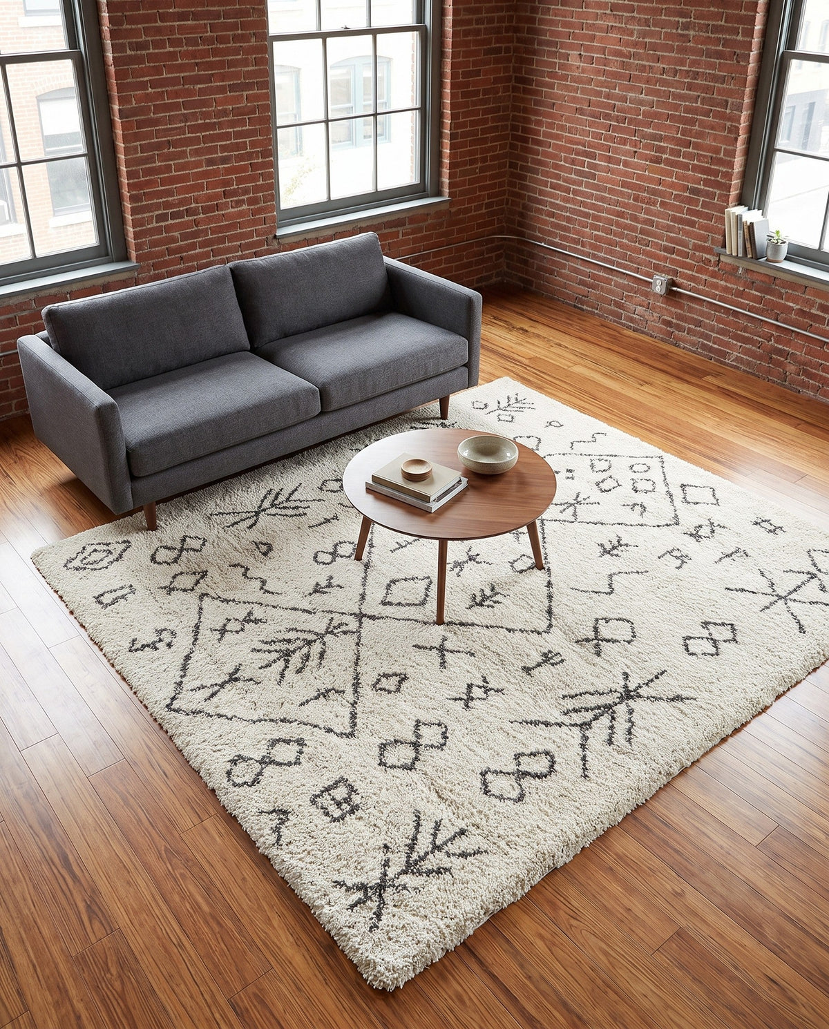 Casablanca Comfort Collection Area Rug - Sahara Square Pure Ivory  lifestyle 132