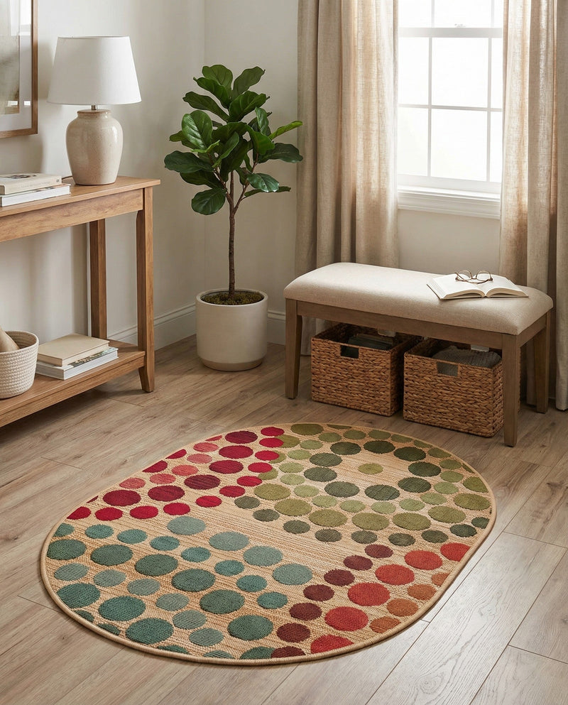 Urban Terrace Collection Area Rug -  Esplanade Oval Beige  lifestyle 50