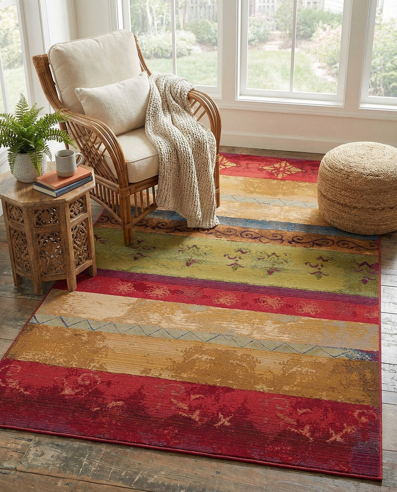 Urban Terrace Collection Area Rug -  Rooftop Rectangle Multi  lifestyle 30