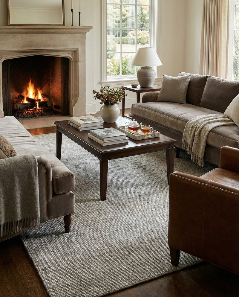 Berkshire Estate Collection Area Rug - Windsor (Grey Manor) Rectangle Grey Manor  lifestyle 15
