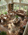 Bistro Lounge Collection Area Rug -  Piccolo Rectangle Beige  lifestyle 20