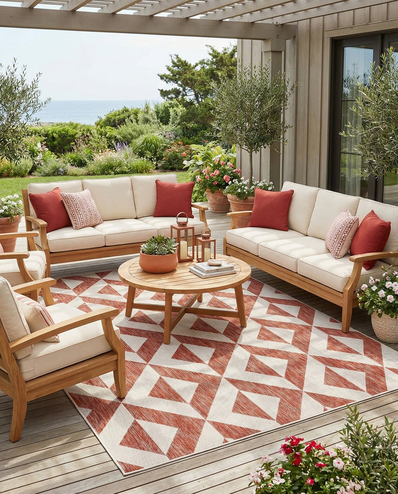 Urban Oasis Rugs Collection Area Rug -  Highrise (Rust Red) Rectangle Rust Red  lifestyle 19