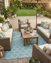 Savannah Pergola Collection Area Rug - Arbor (Aquamarine) Rectangle Aquamarine  lifestyle 17