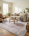 Rustic Charm Revival Collection Area Rug -  Meadowland Rectangle Purple  lifestyle 13