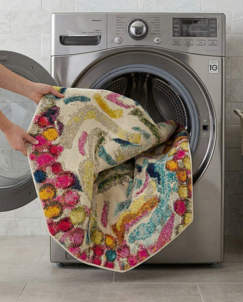 Colorburst Oasis Collection Area Rug -  Calypso Octagon Multi  lifestyle 41