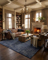 Berkshire Estate Collection Area Rug - Windsor (Blueberry) Rectangle Blueberry  lifestyle 7