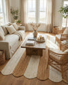 Serenity Braided Jute Collection Area Rug - Luna Rectangle Natural and Ivory  lifestyle 5