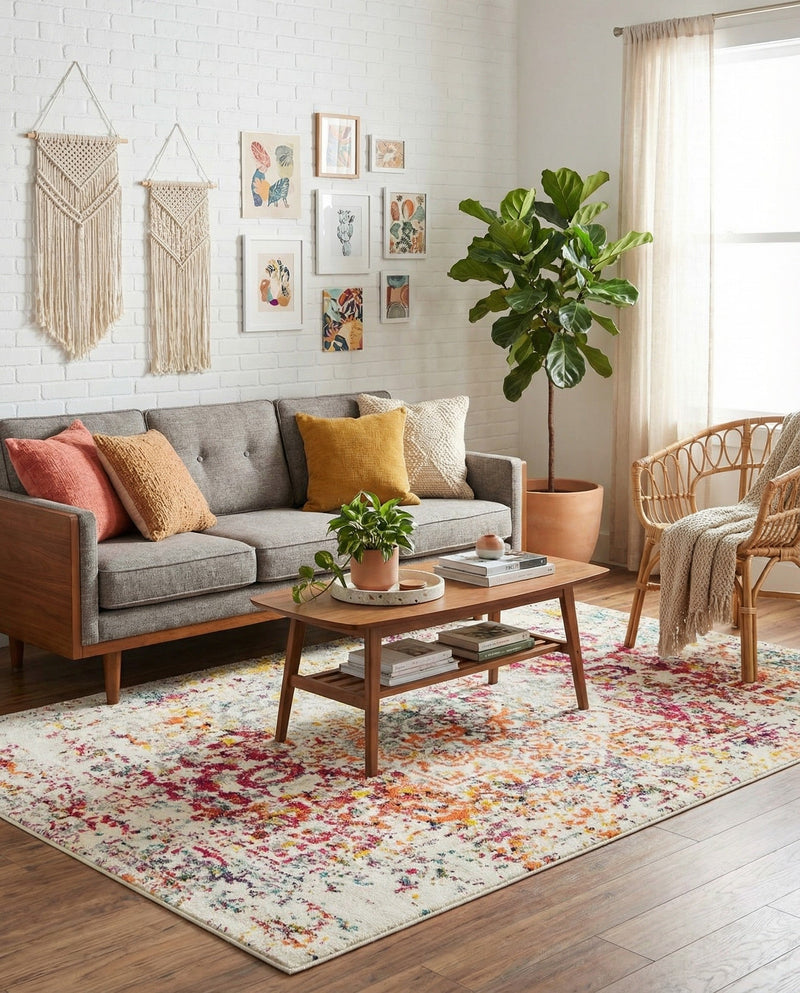 Georgetown Rugs Collection Area Rug - Dupont (Light Multi) Rectangle Light Multi  lifestyle 23