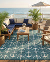 Seaside Haven Rugs Collection Area Rug - Sapphire (Teal) Rectangle Teal  lifestyle 19