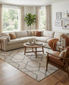 Geo Garden Lattice Collection Area Rug - Savannah Rectangle Ivory  lifestyle 8