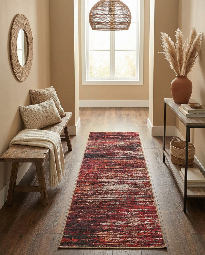 Sahara Essence Collection Area Rug - Oasis (Rust Red) Runner Rust Red  lifestyle 29