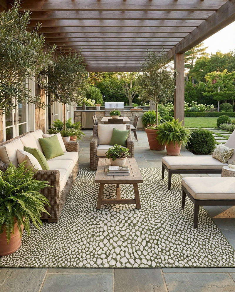 Urban Oasis Rugs Collection Area Rug -  Terrace (Green) Square Green  lifestyle 66