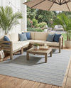 Seaside Stripes Collection Area Rug -  Boardwalk (Light Blue) Rectangle Light Blue  lifestyle 21