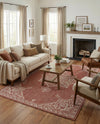 Patio Heritage Collection Area Rug -  Charleston (Rust Red) Rectangle Rust Red  lifestyle 9