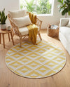 Urban Oasis Rugs Collection Area Rug -  Highrise (Yellow) Round Yellow  lifestyle 49
