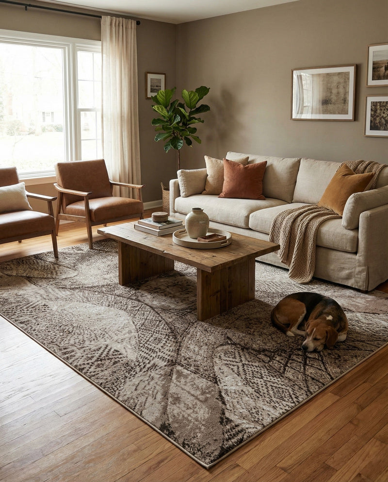 Riviera Elegance Collection Area Rug -  Nice Rectangle Brown  lifestyle 26