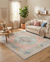 Savannah Series Collection Area Rug -  Augusta (Pink) Square Pink  lifestyle 61