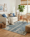 Desert Nomad Terrace Collection Area Rug - Sahara (Blue) Rectangle Blue  lifestyle 23