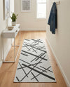 Urban Terrace Collection Area Rug -  Bowery Runner Black and White  lifestyle 28