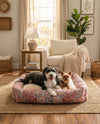 Luxury Pet Lounge Collection Pet Bed -  Meadow Rectangle Multi  lifestyle 3