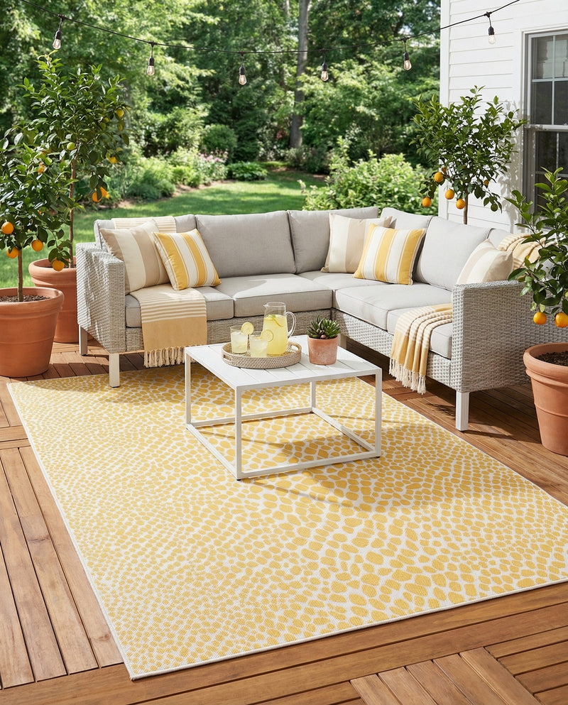 Urban Oasis Rugs Collection Area Rug -  Terrace (Yellow Ivory) Rectangle Yellow Ivory  lifestyle 8