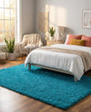 Plush Oasis Collection Area Rug - Serenity (Turquoise) Rectangle Turquoise  lifestyle 8