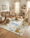 Wonder Tykes Collection Area Rug -  Spatter Rectangle Ivory  lifestyle 12