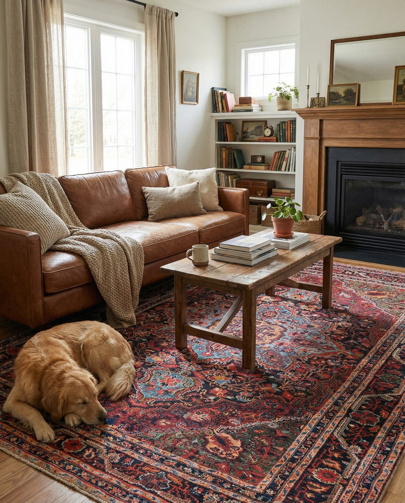 Heritage Elegance Collection Area Rug -  Schonbrunn Rectangle Burgundy  lifestyle 24