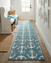 Seaside Haven Rugs Collection Area Rug - Sapphire (Teal) Runner Teal  lifestyle 75
