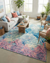 Seaside Haven Rugs Collection Area Rug - Marina Rectangle Multi  lifestyle 12