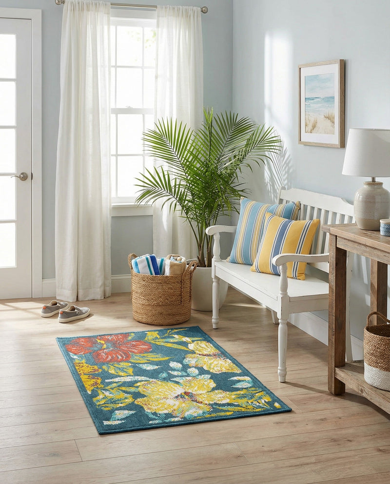 Seaside Haven Rugs Collection Area Rug -  Nautical Rectangle Multi  lifestyle 9