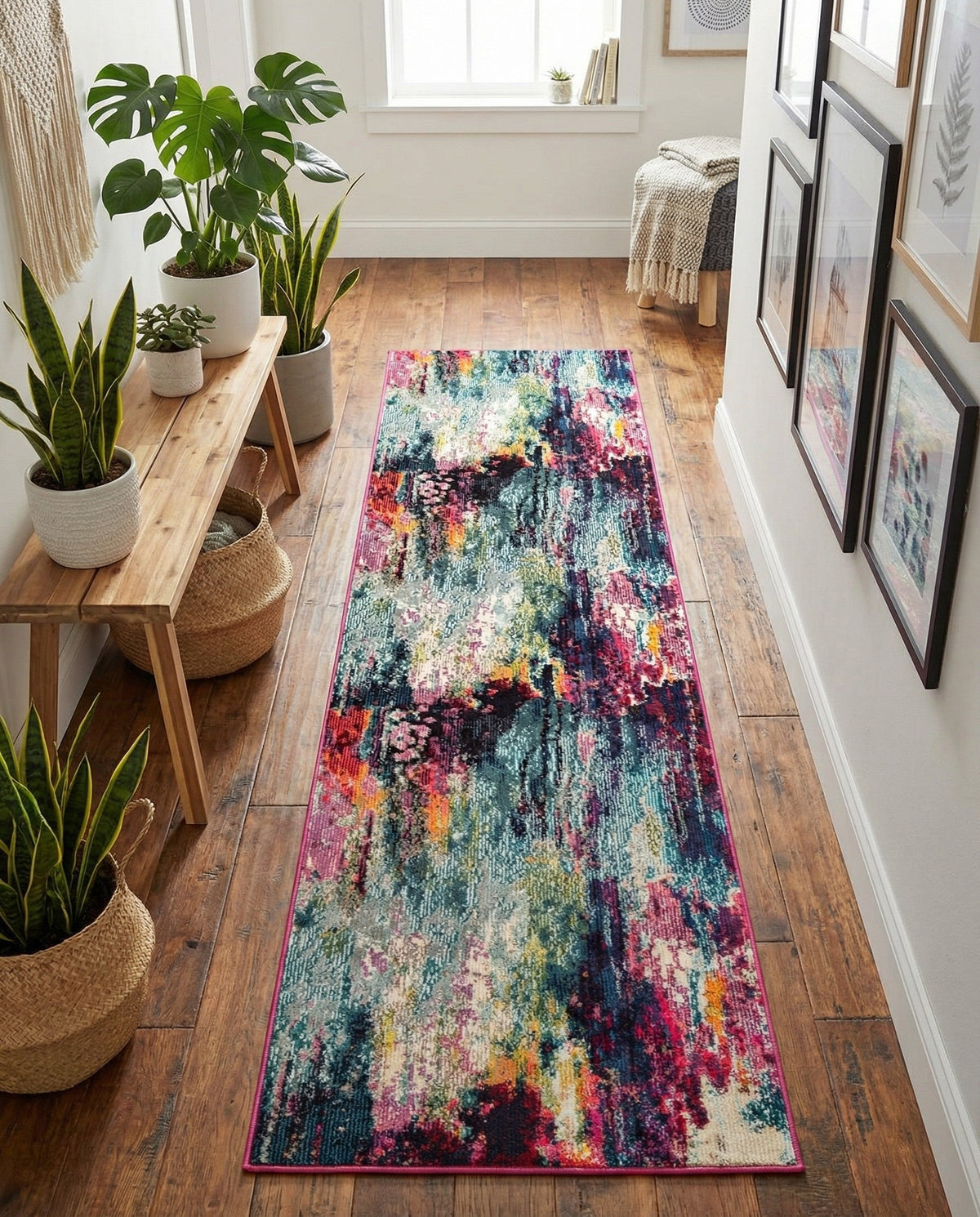 Chromatic Oasis Collection Area Rug -  Oasis Runner Multi  lifestyle 65