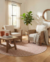 Urban Oasis Rugs Collection Area Rug -  Rooftop (Rust Red) Round Rust Red  lifestyle 55