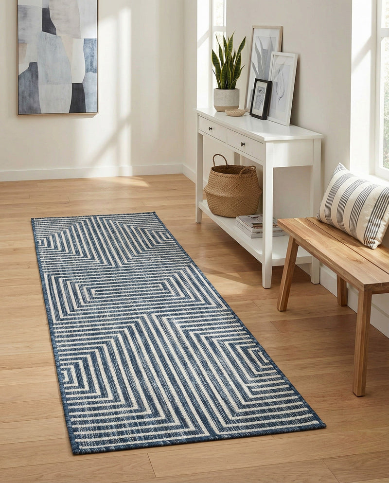 Urban Terrace Collection Area Rug -  Astoria (Blue) Runner Blue  lifestyle 24
